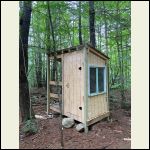 outhouse with composting toilet