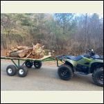 Quick work hauling dead tree chunks