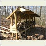 Firewood shelter roof extension