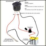 "LIGHTED" Rocker switch wiring diagram.  Must be grounded for the light to work.