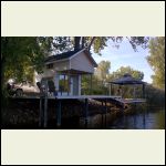 The Cabin and Gazebo Plus Seadoo Lift on a 60 Ft Dock